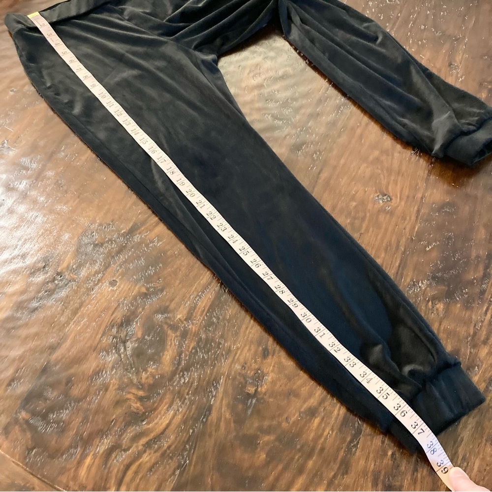 Juicy Couture Black Velvet Tracksuit Velour Set Jogger Pants Top Size S Small - Picture 6 of 10